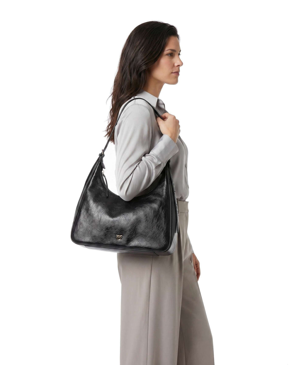 Pinko Miss Pinko Classic Hobo bag nero limousine/oro