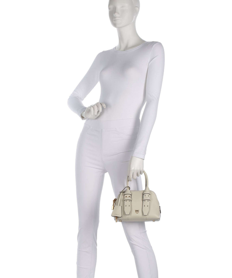 Pinko Bowling Mini Handbag bianco seta/antique gold