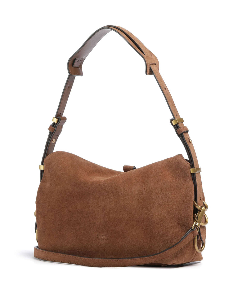 Pinko Saddle Horizontal Mini Shoulder bag marrone/leone/antique gold