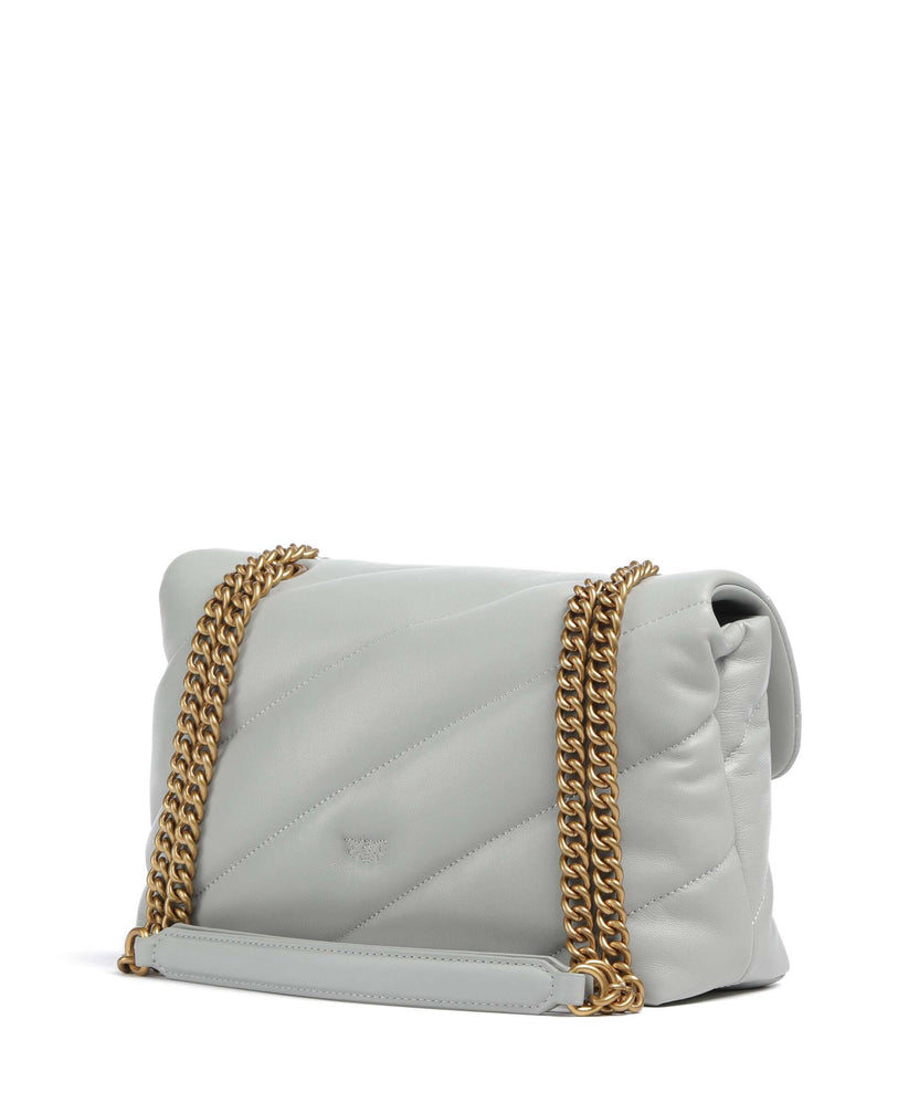 Pinko Love Puff Classic Shoulder bag grigio perla/antique gold