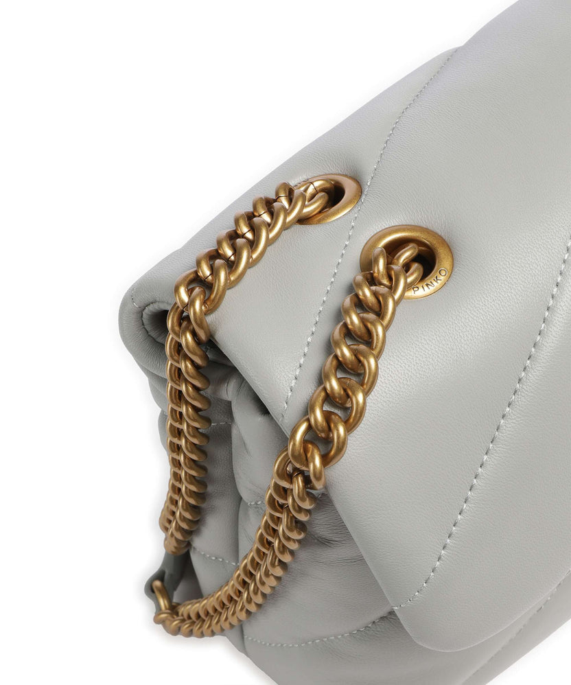 Pinko Love Puff Classic Shoulder bag grigio perla/antique gold