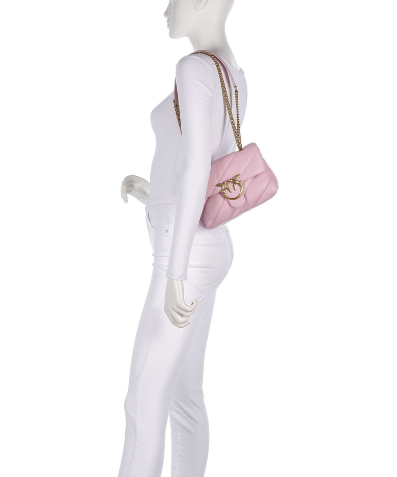 Pinko Love Puff Mini Shoulder bag rosa chiaro/antique gold