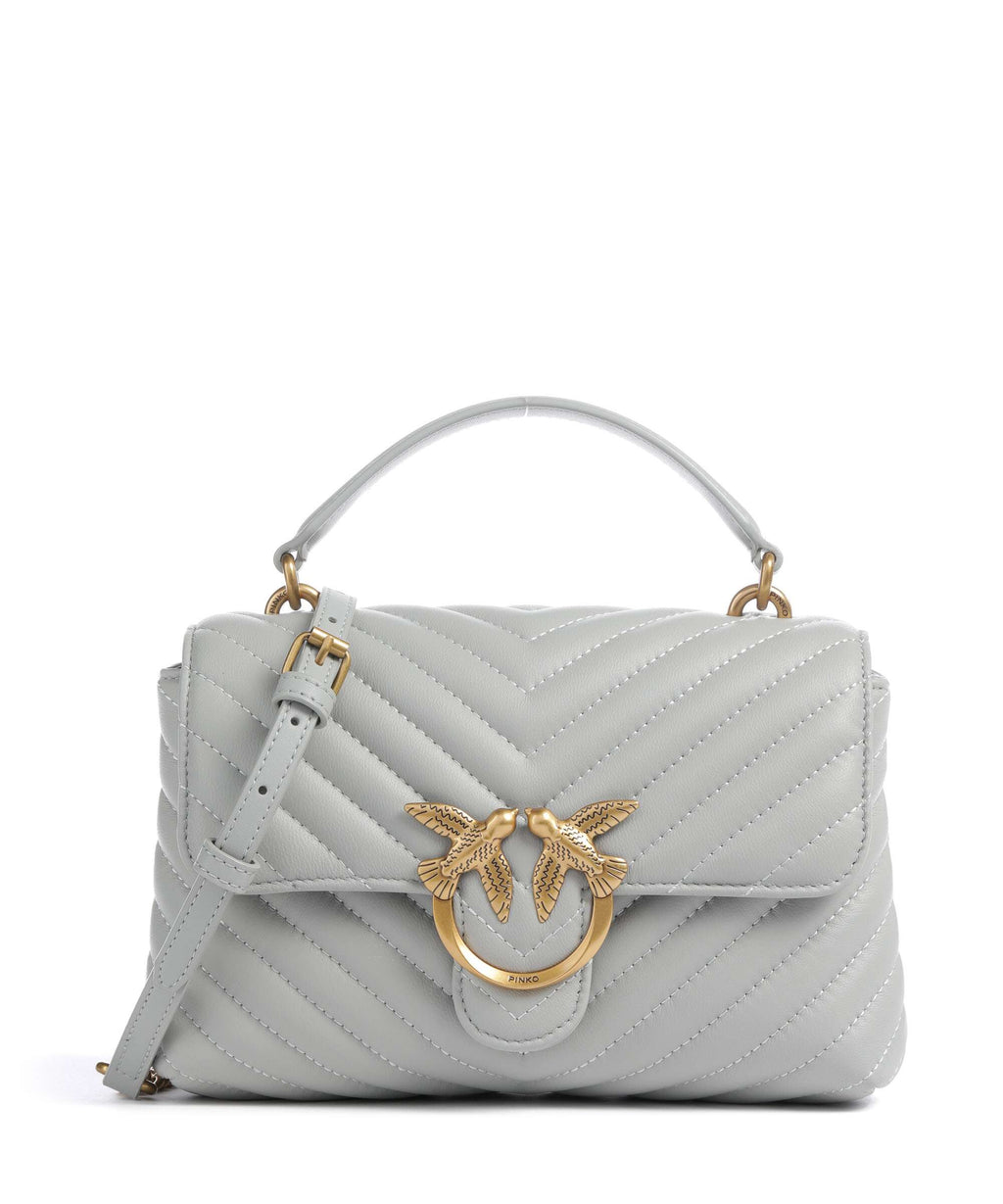 Pinko Love Lady Puff Mini Handbag grigio perla/antique gold