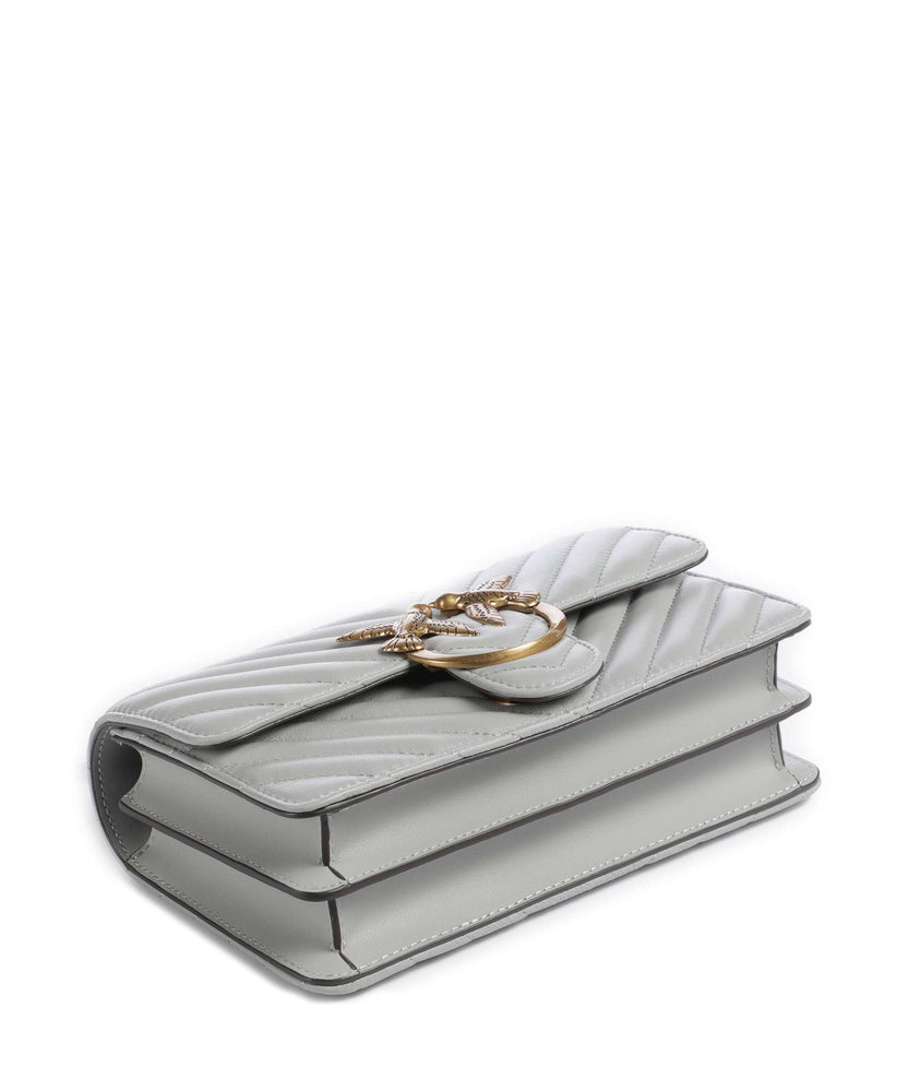 Pinko Love One Mini Shoulder bag grigio perla/antique gold