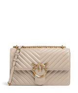 Pinko Love One Classic Schultertasche beige/grigio fumo/antique gold