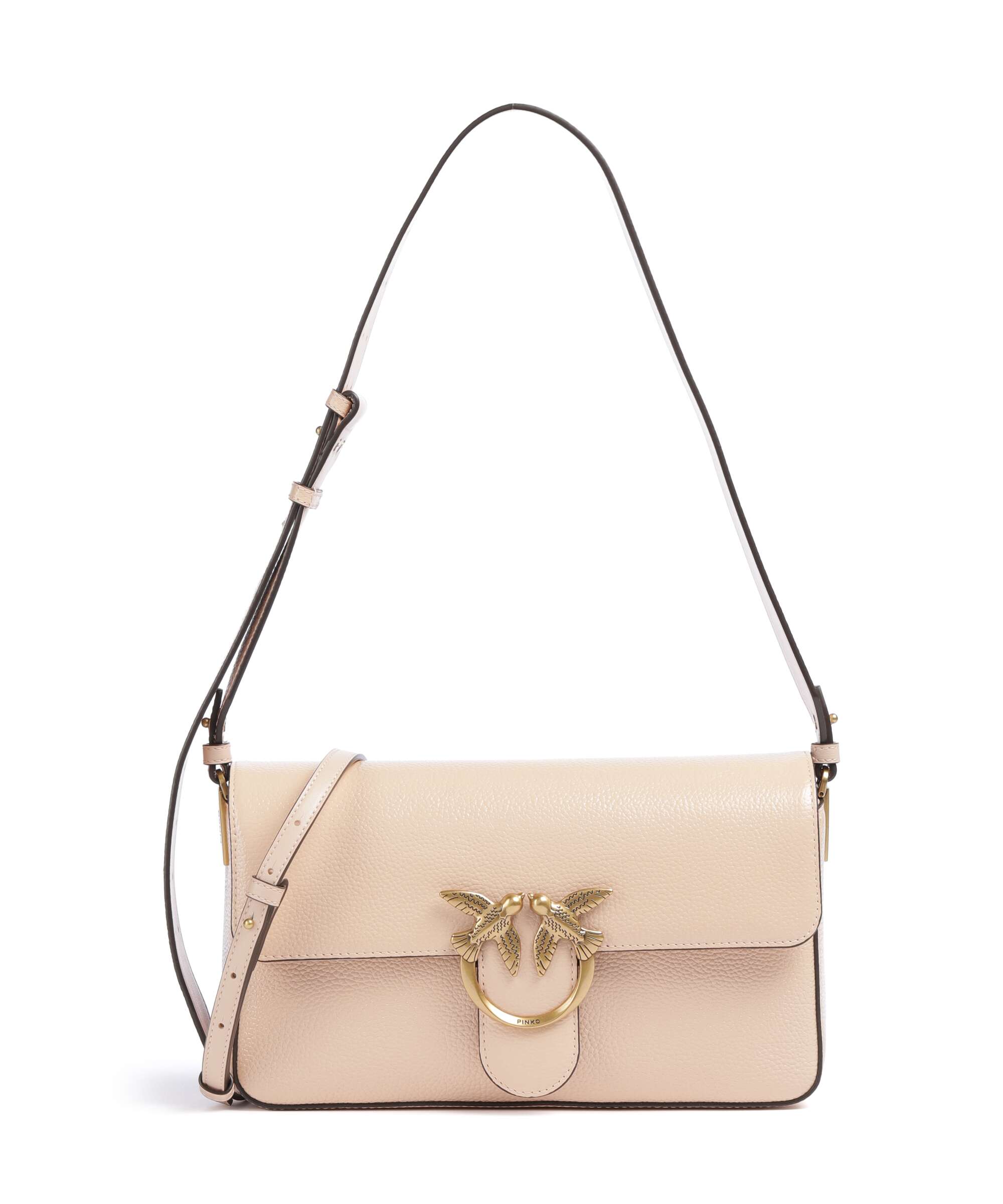 Pinko Love One Classic Slouchy Shoulder bag light pink/antique gold