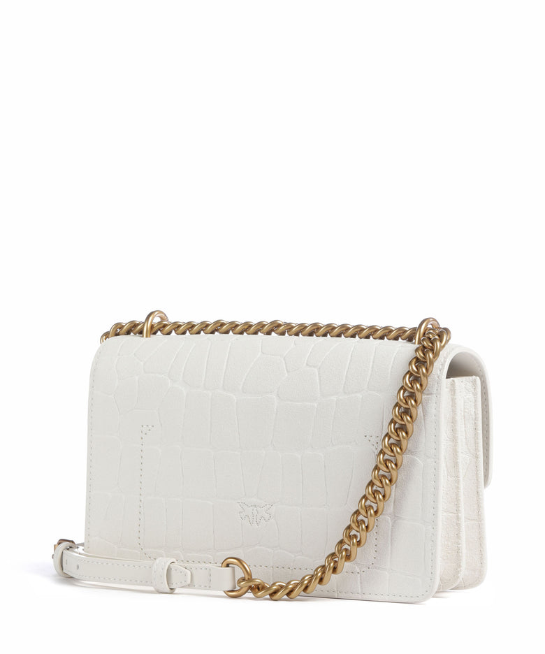 Pinko Love One Mini Shoulder bag bianco nembo/antique gold
