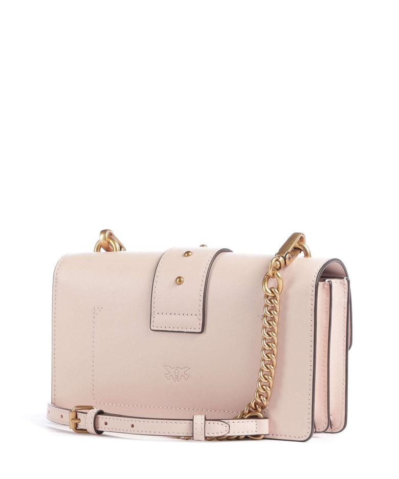 Pinko Love One Mini New Buckle Crossbody bag rosa cammeo/antique gold