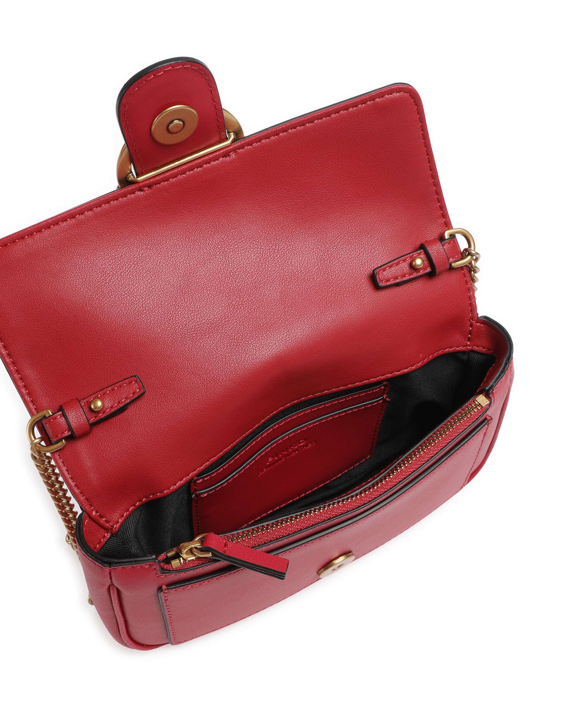 Pinko Love One Pocket Wallet rosso rio/antique gold