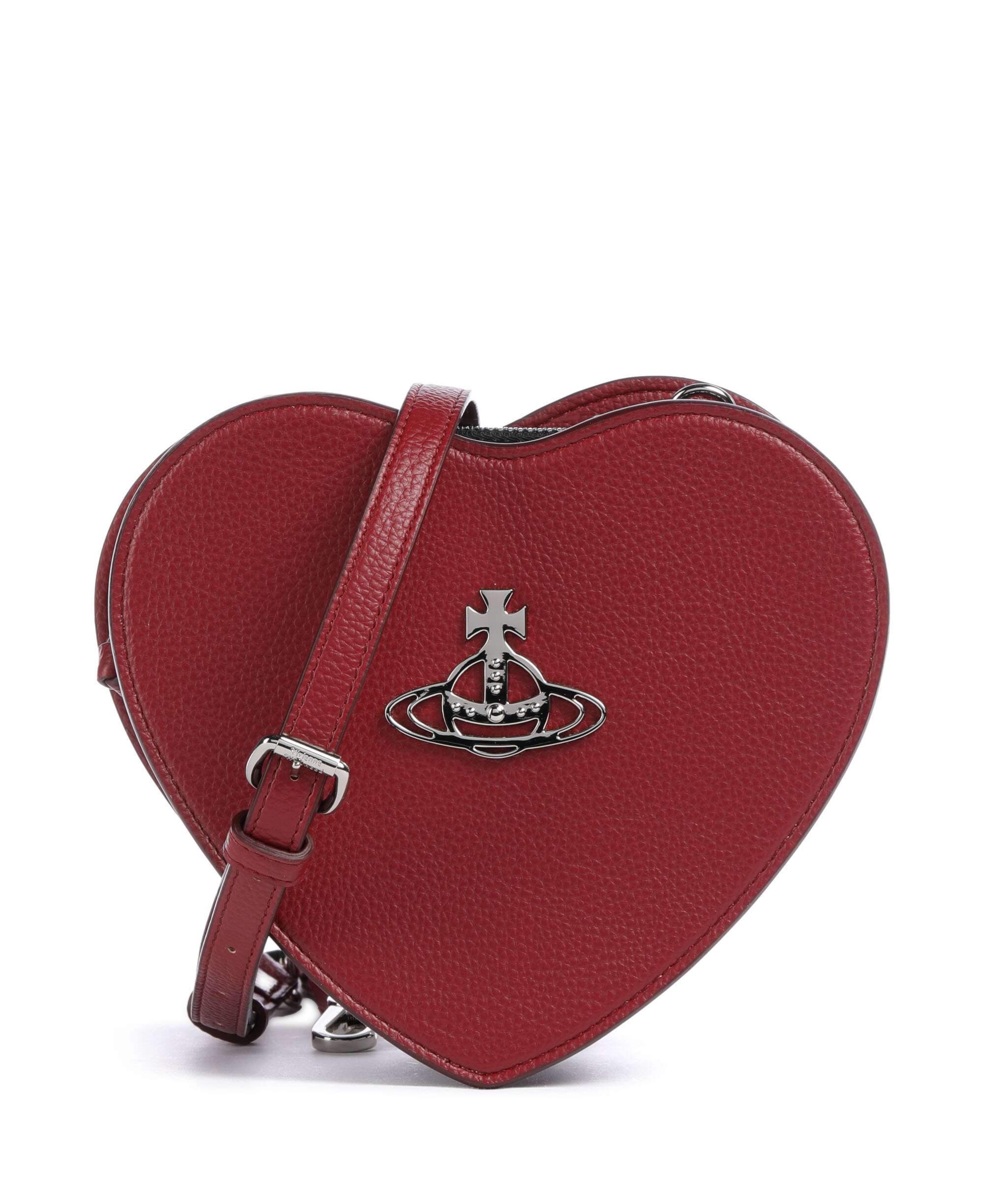 Vivienne Westwood Louise Heart Grain Crossbody bag red