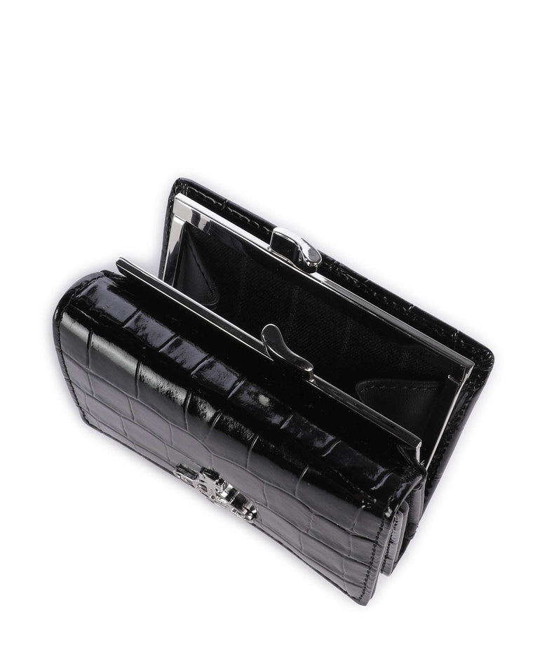 Vivienne Westwood Frame Embossed Croc Small Wallet black