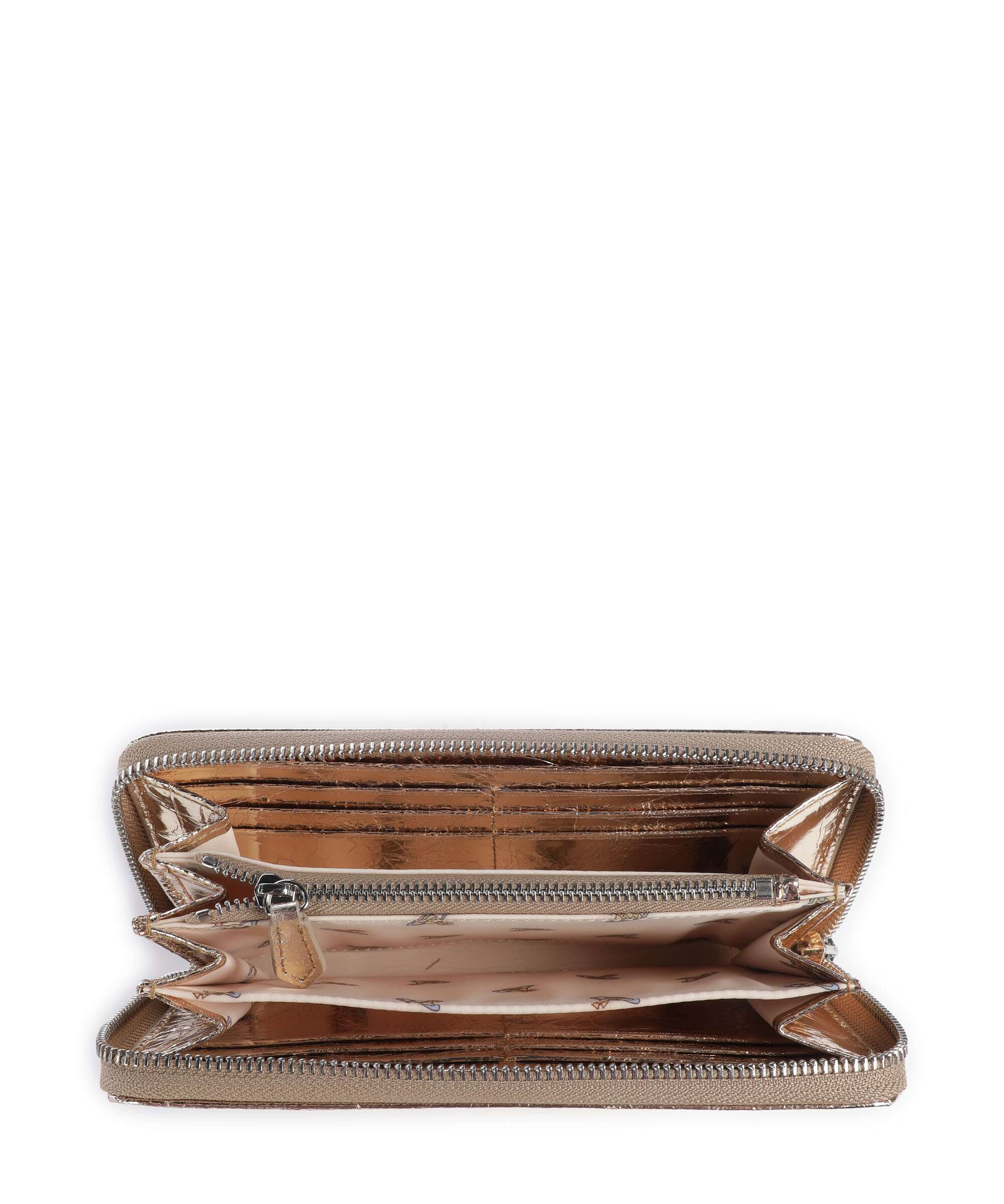 Vivienne Westwood Metallic Crinkle Classic Wallet gold
