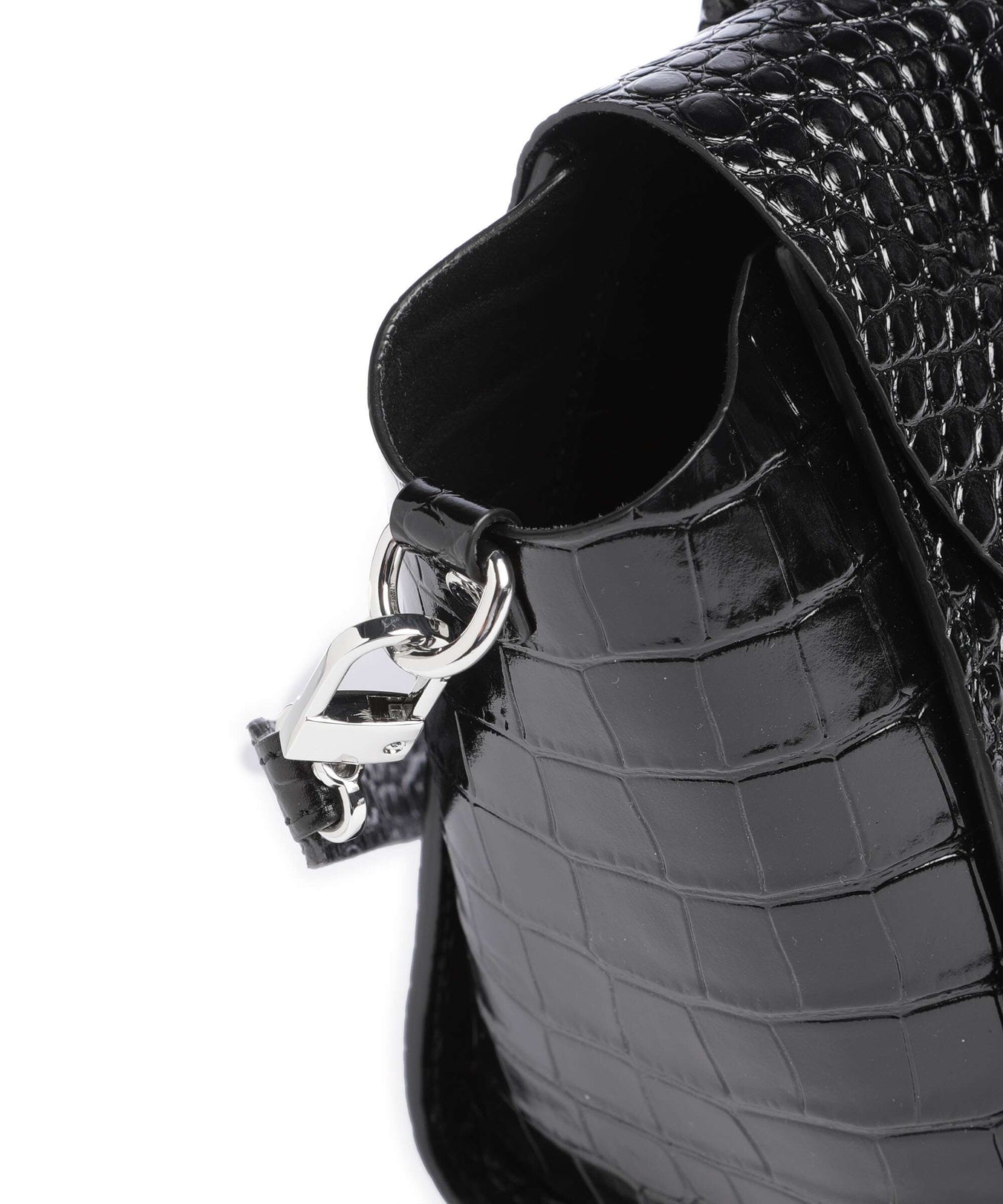 Vivienne Westwood Betty Embossed Croc Medium Handbag black