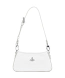 Vivienne Westwood Tasha Embossed Croc Mini Schultertasche white