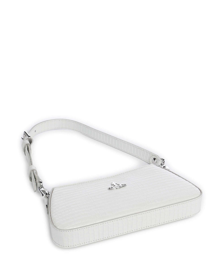 Vivienne Westwood Tasha Embossed Croc Mini Shoulder bag white