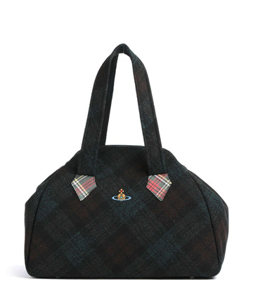 Vivienne Westwood Archive Harris Tweed Check Large Cabas dark check