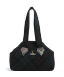 Vivienne Westwood Archive Harris Tweed Check Medium Schultertasche dark check