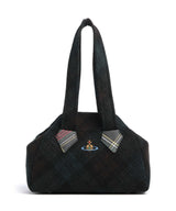 Vivienne Westwood Archive Harris Tweed Check Medium Schultertasche dark check