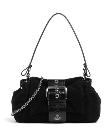 Vivienne Westwood Hazel Suede Treasure Sac porté épaule black