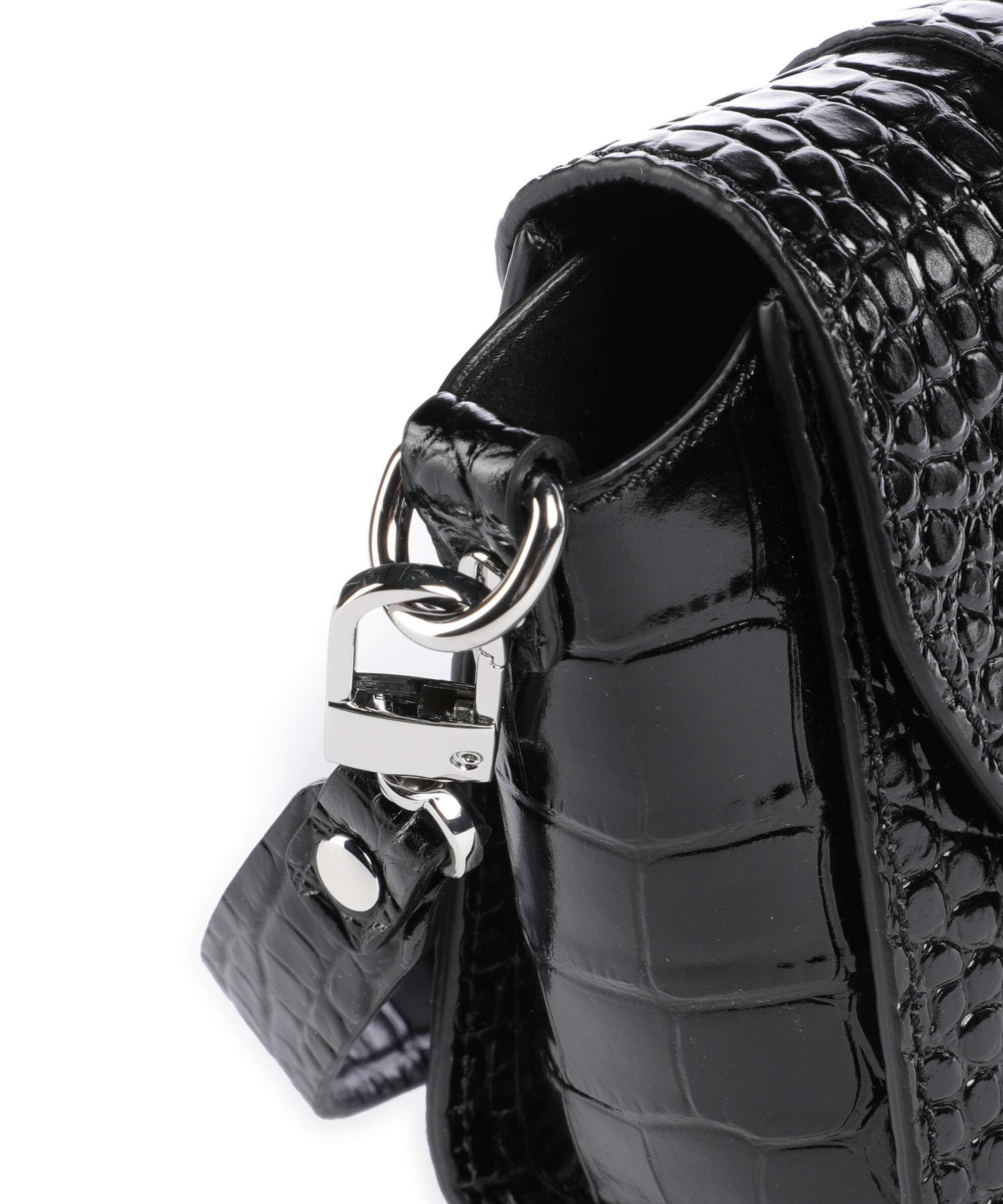 Vivienne Westwood Kimmy Embossed Croc Crossbody bag black