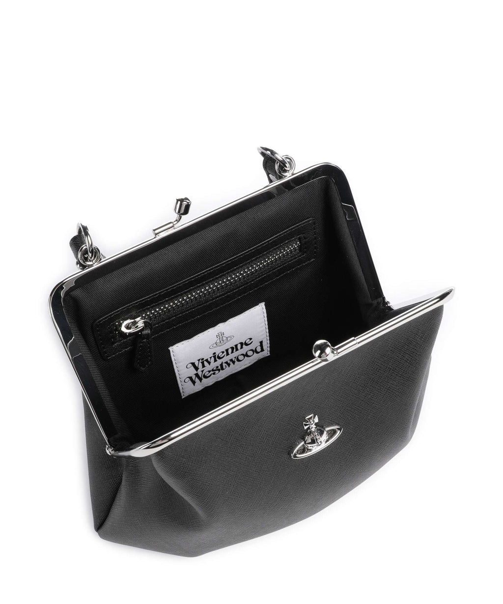 Vivienne Westwood Granny Frame Saffiano Handbag black