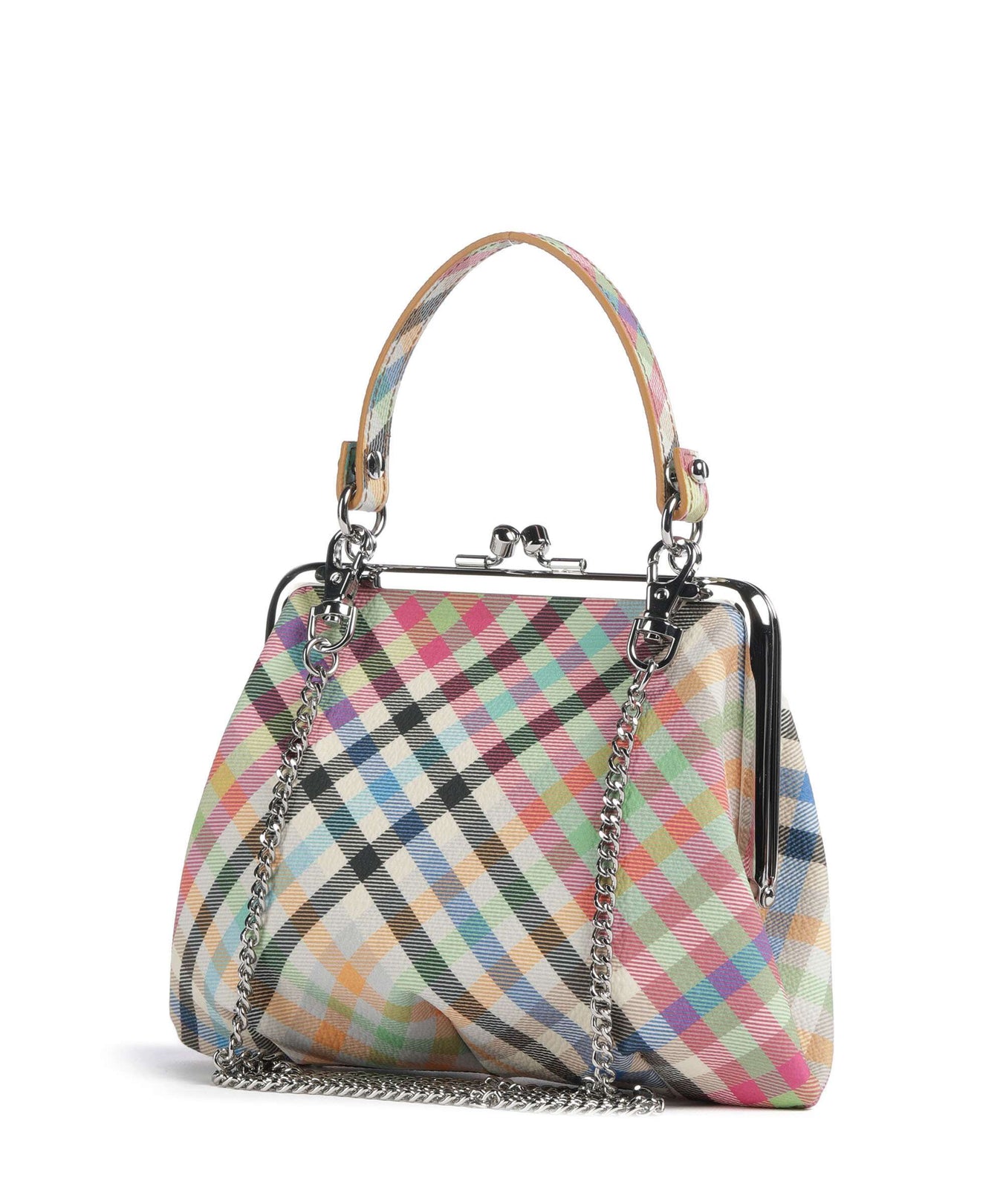 Vivienne Westwood Granny Frame Buccia D'Arancia Handbag heather plaid