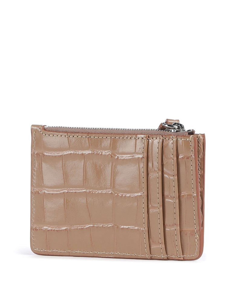 Vivienne Westwood Embossed Croc Slim Credit card holder dusty pink