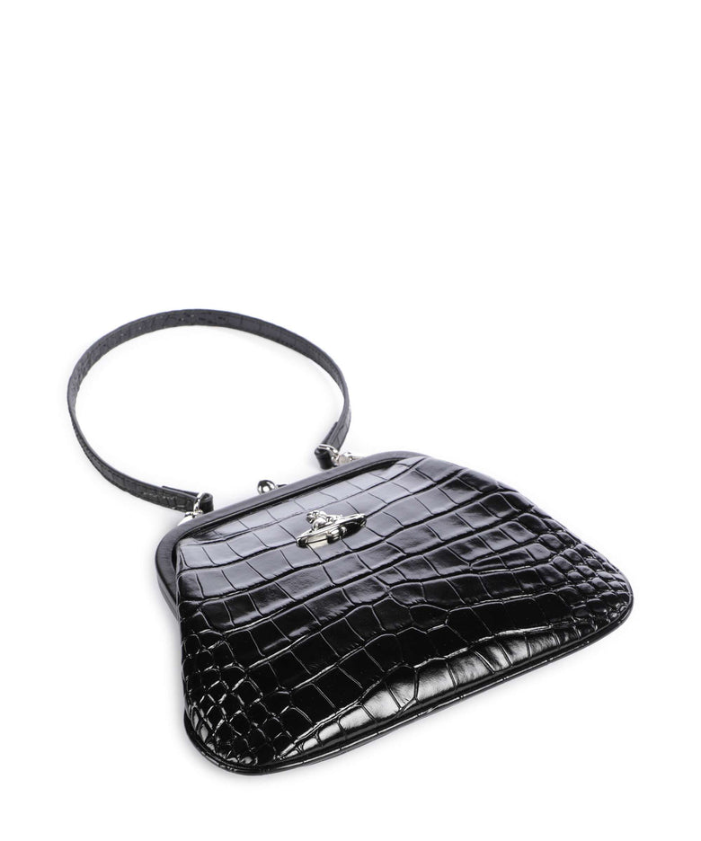 Vivienne Westwood Vivienne Embossed Croc Shoulder bag black