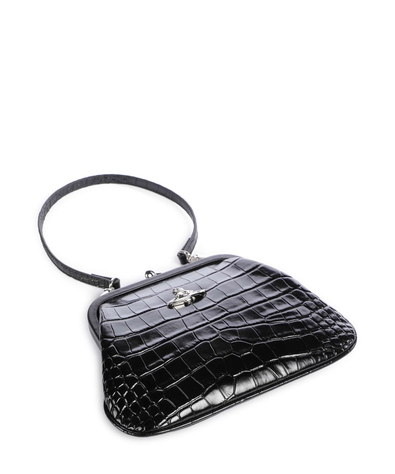 Vivienne Westwood Vivienne Embossed Croc Shoulder bag black