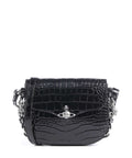 Vivienne Westwood Hunter Embossed Croc Crossbody bag black