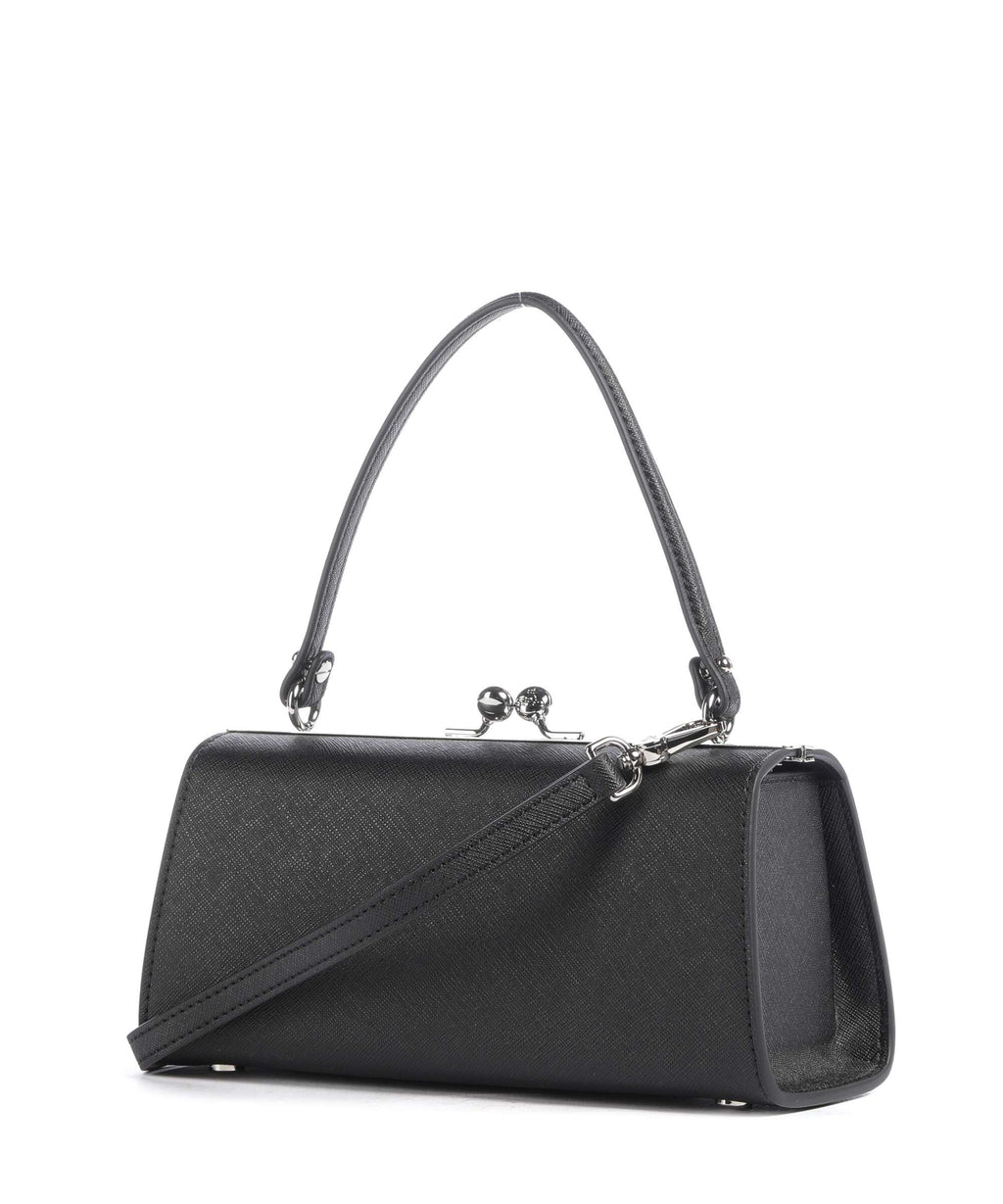 Vivienne Westwood Doll Frame Saffiano XL Handbag black