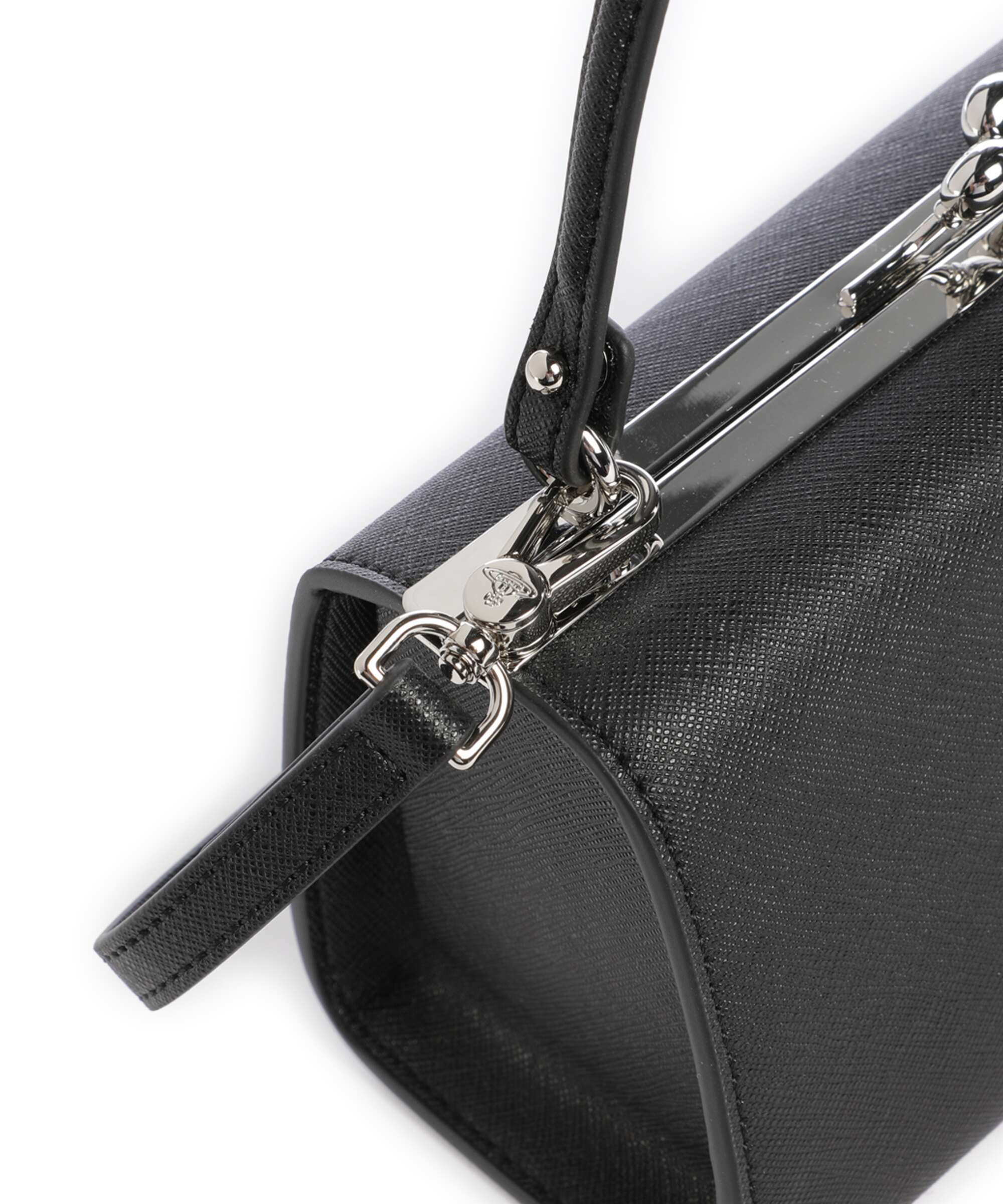 Vivienne Westwood Doll Frame Saffiano XL Handbag black