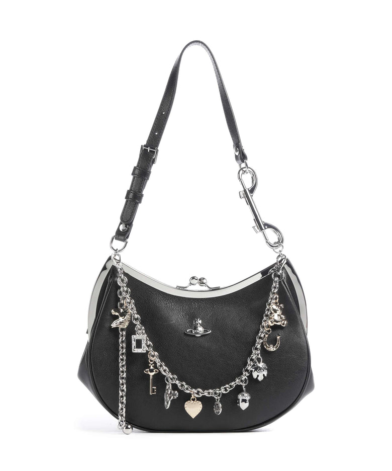Vivienne Westwood Charm Frame Supple Shoulder bag black