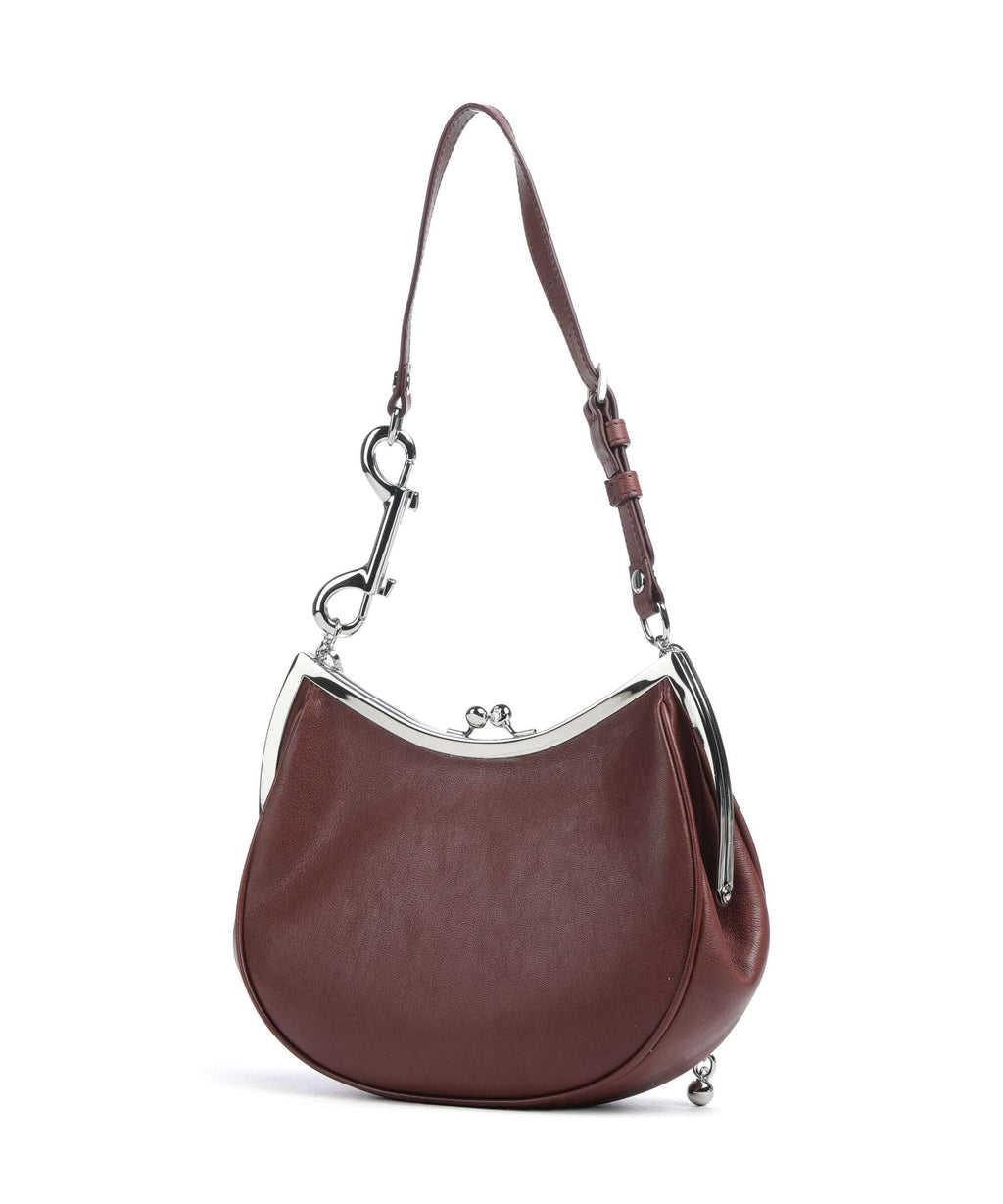 Vivienne Westwood Charm Frame Supple Shoulder bag chestnut