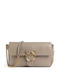 Pinko Love One Classic Slouchy Crossbody bag grigio talpa/antique gold