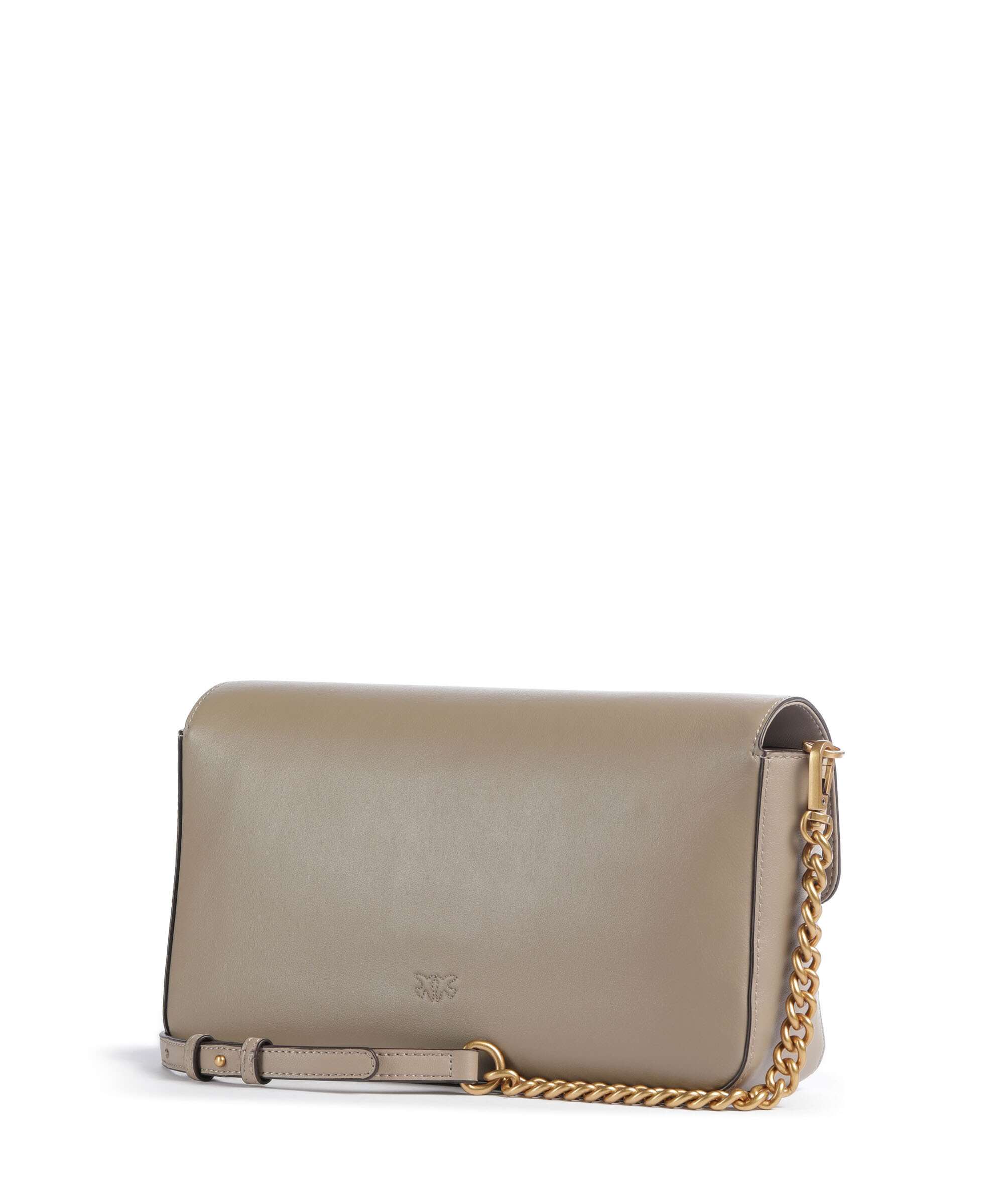Pinko Love One Classic Slouchy Crossbody bag grigio talpa/antique gold
