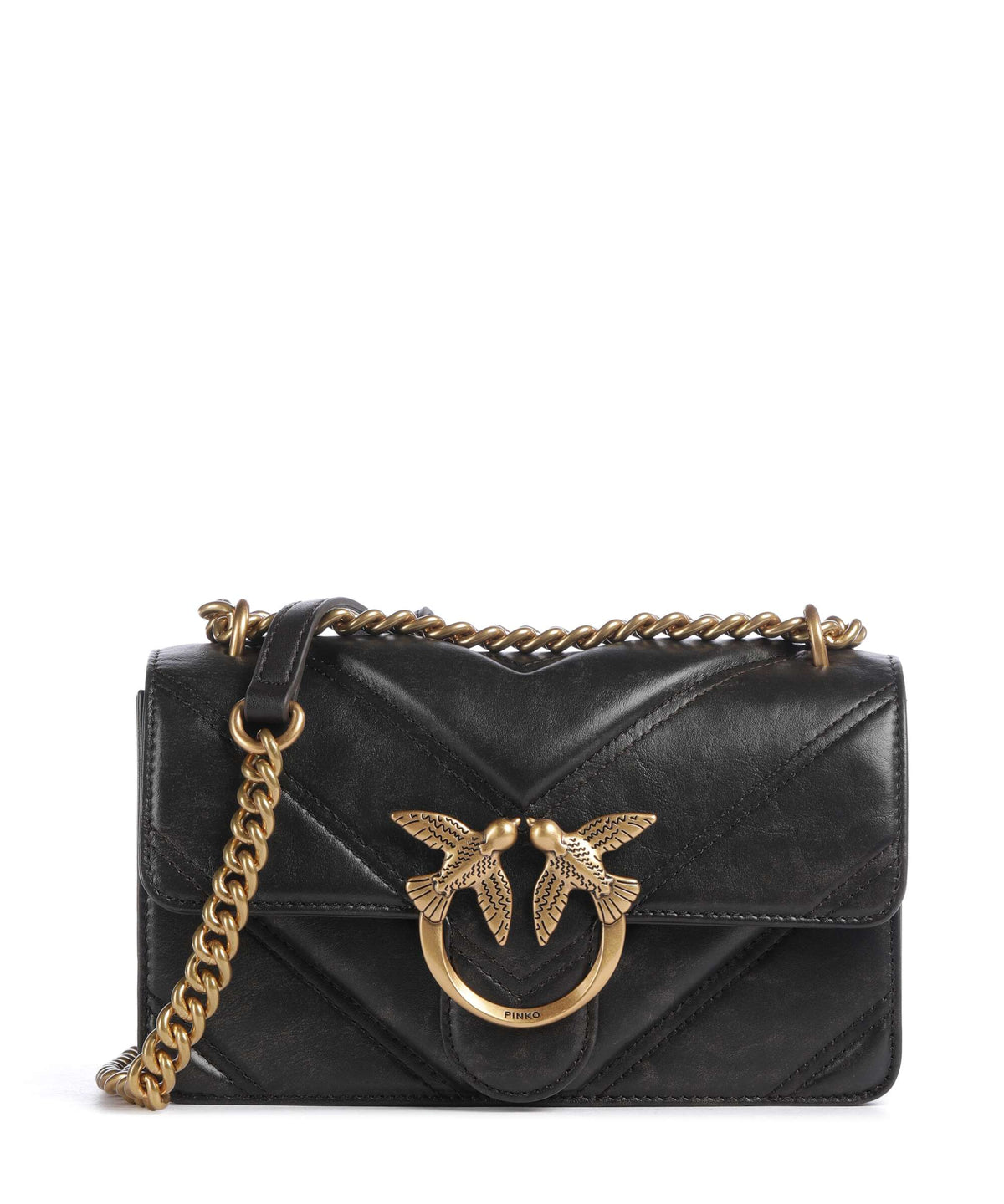 Pinko Love One Mini Crossbody bag marrone/caffe/antique gold