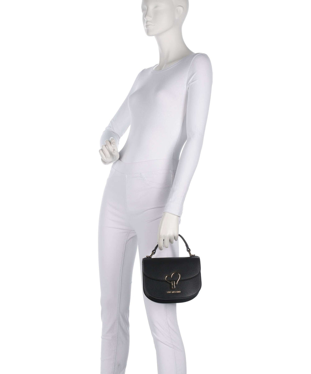 Love Moschino Heart Turnlock Handbag black