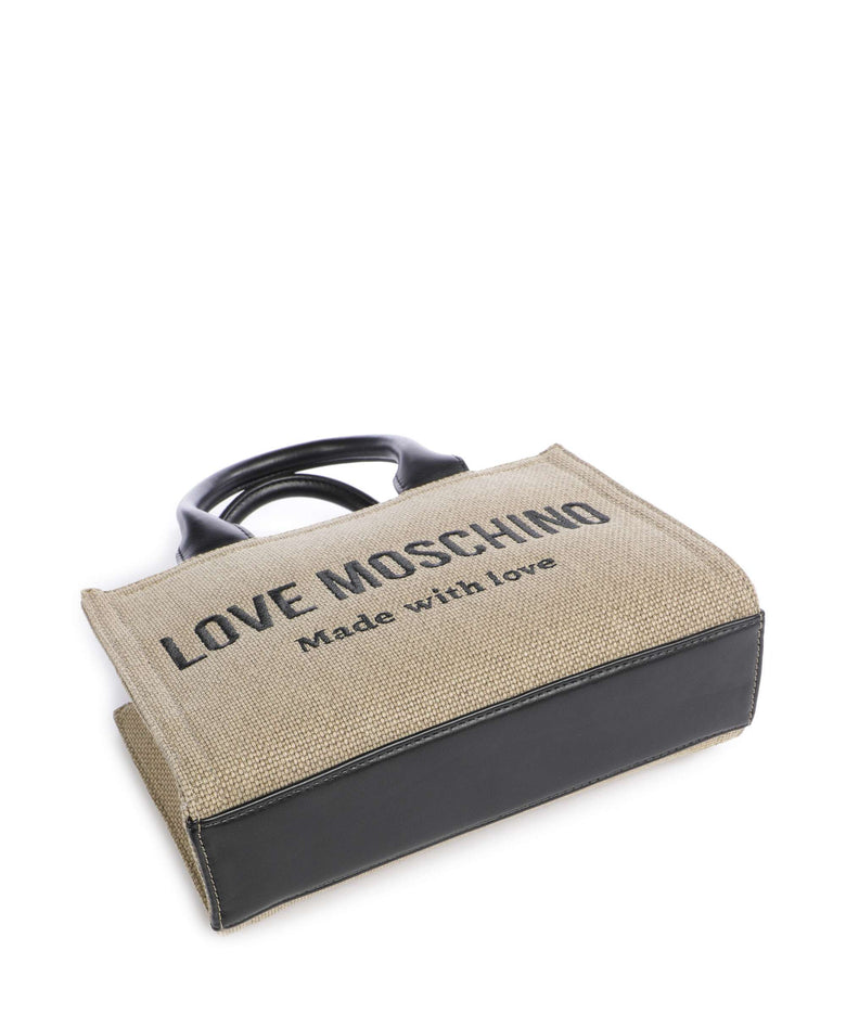 Love Moschino Cargo Canvas Handbag black/gold