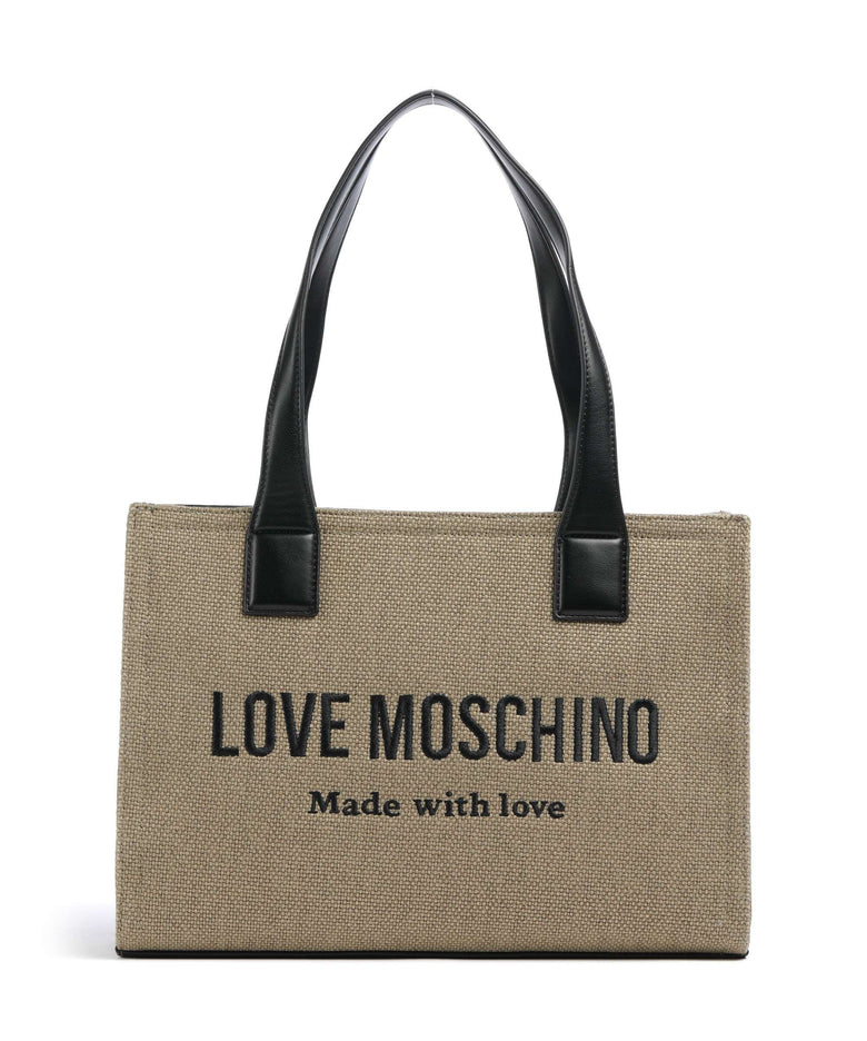 Love Moschino Cargo Canvas Tote bag black/gold