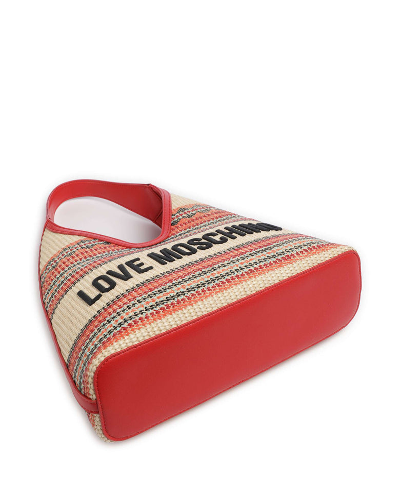 Love Moschino Sunset Stripes Hobo bag multicolour/red