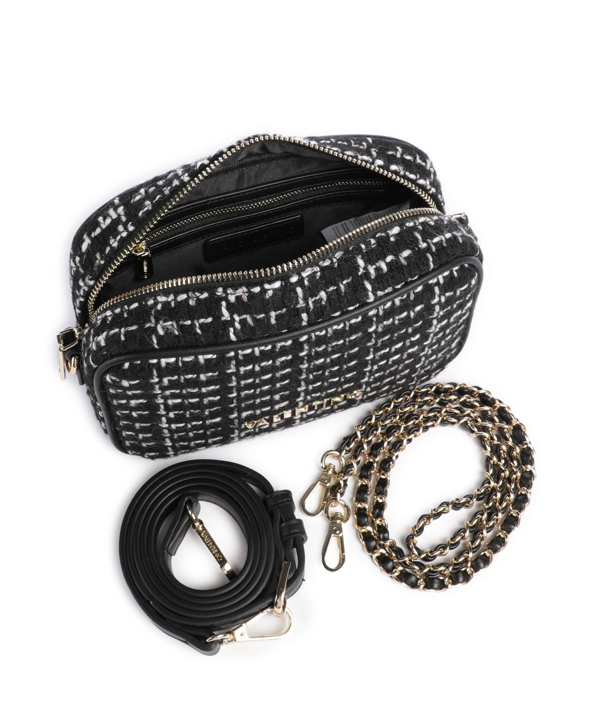 Valentino Bags Tweed Crossbody bag nero/multicolour