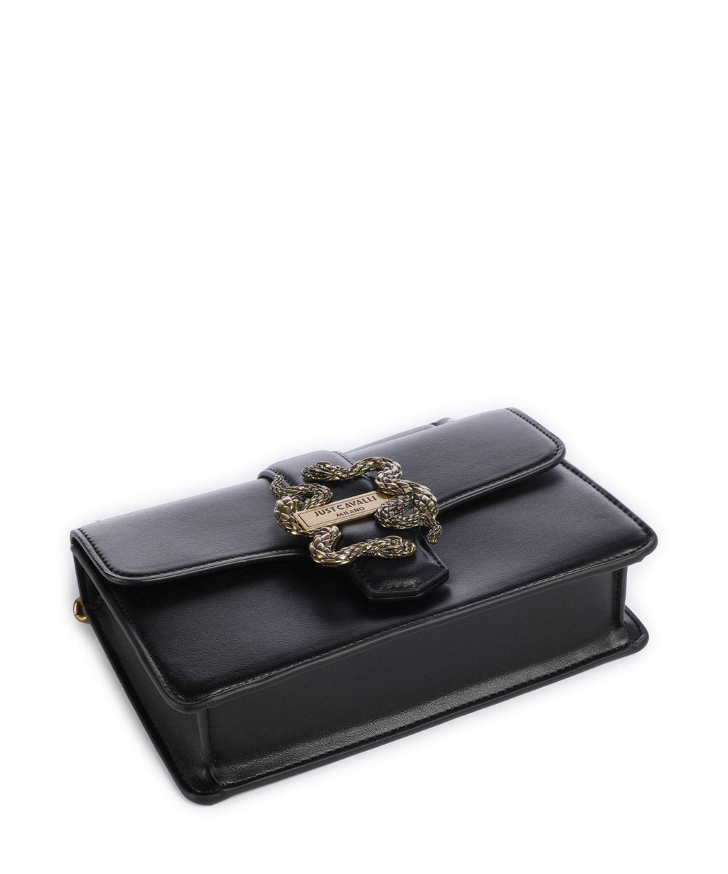 Just Cavalli Iconic Snakes Shoulder bag black