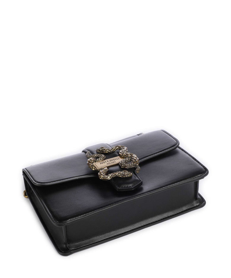 Just Cavalli Iconic Snakes Shoulder bag black