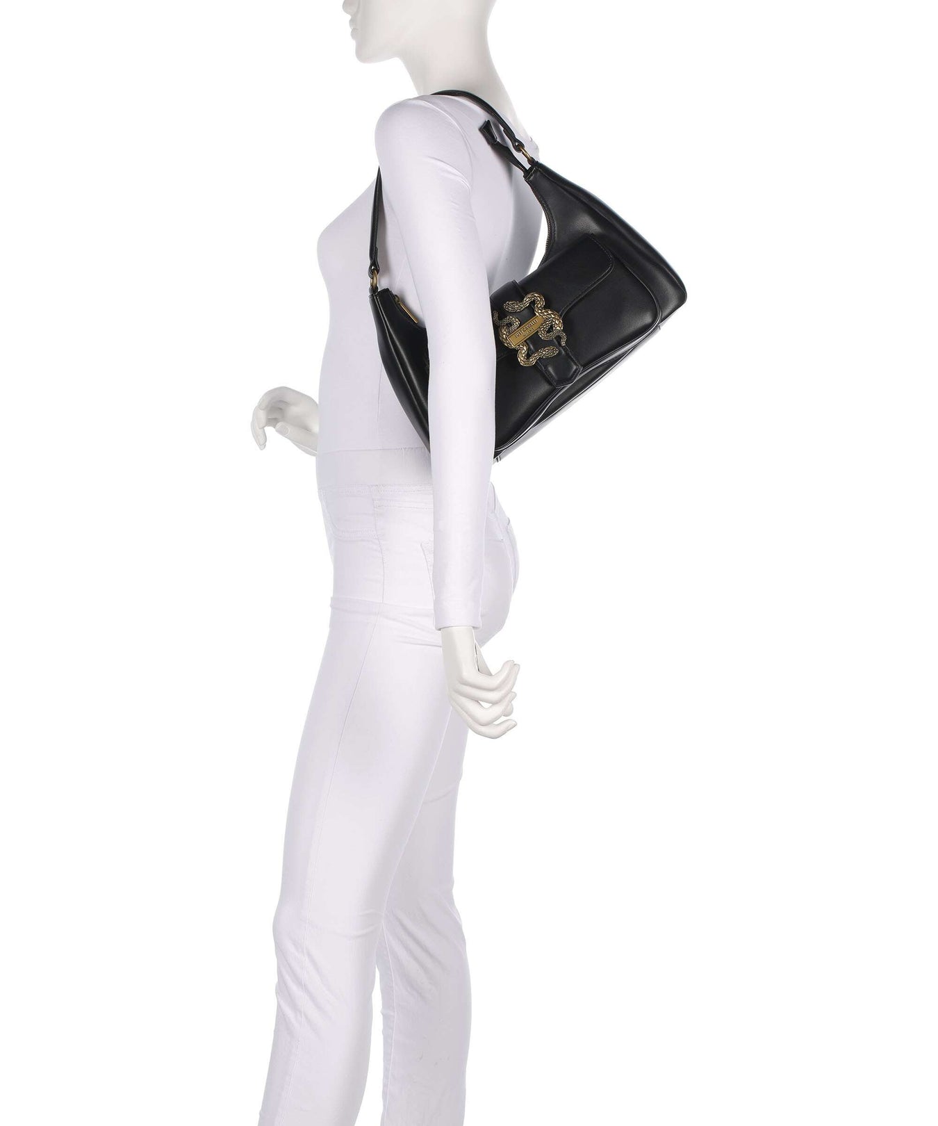 Just Cavalli Iconic Snakes Shoulder bag black