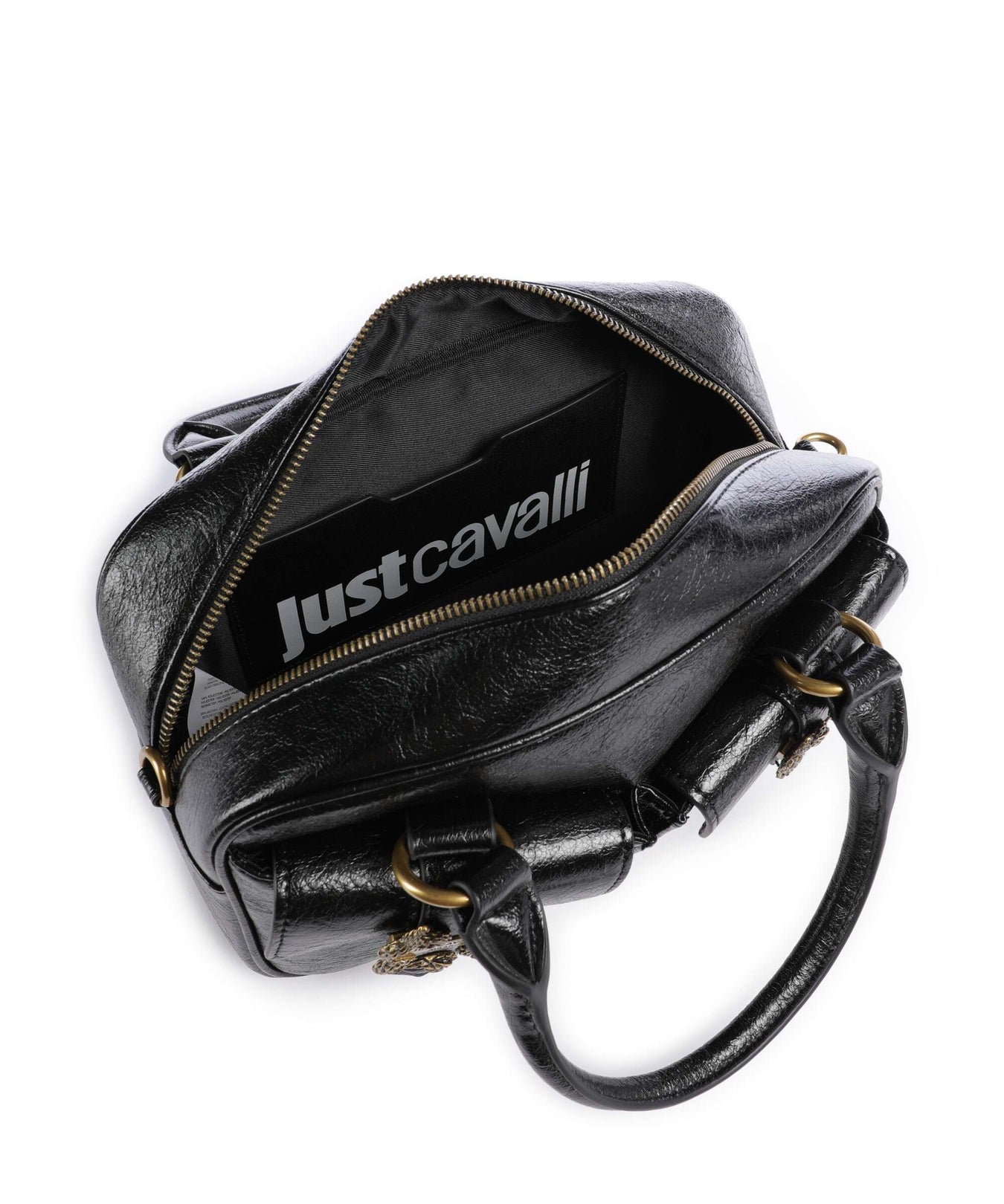 Just Cavalli Iconic Snakes Pockets Handbag black