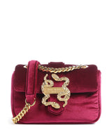 Just Cavalli Iconic Snakes Puffy Schultertasche dark purple