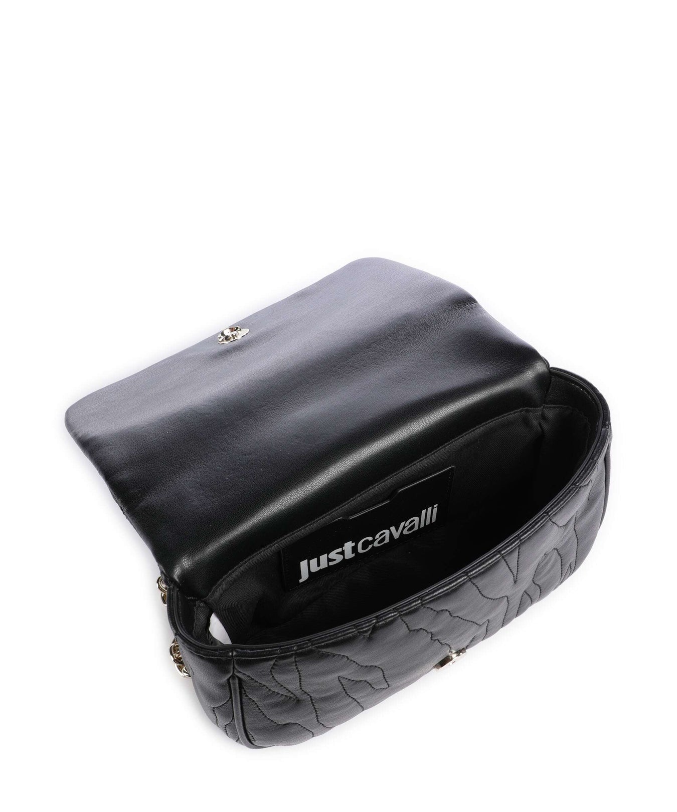 Just Cavalli Quilted Zebra Shoulder bag black