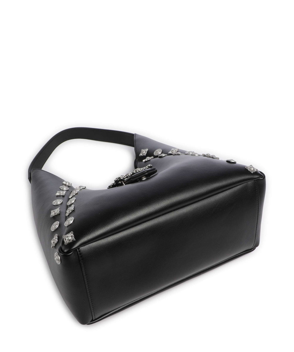 Just Cavalli Iconic Snakes Hobo bag black