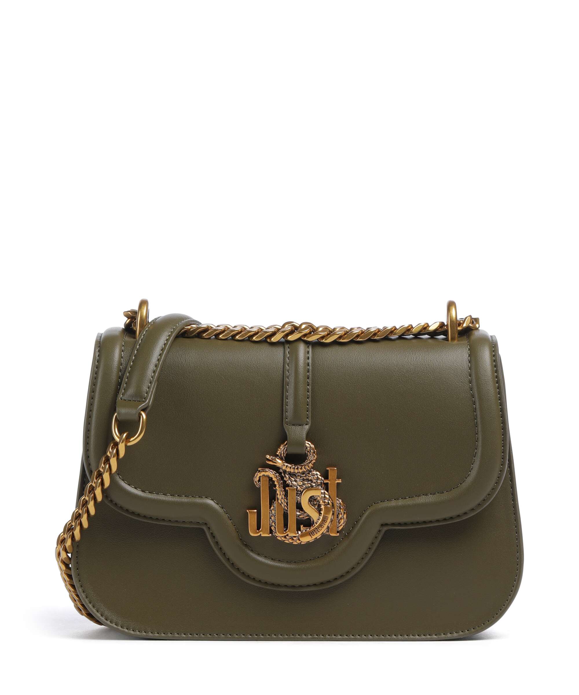Just Cavalli Just Snake Shoulder bag fir green